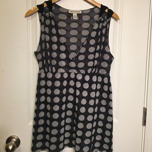 White House Black Market Mesh Sleeveless Blouse L